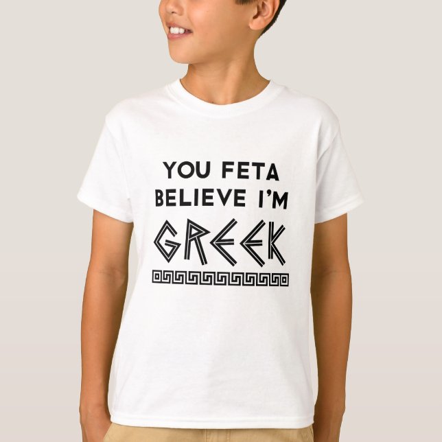 Camiseta Feta cree que soy la chica griega Unisex Tee (Anverso)