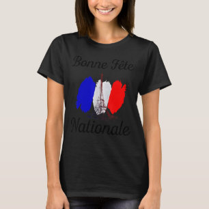 Camiseta Fete Nationale Bastille Day 14 jul Bandera Frances