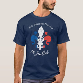 Camiseta Fete Nationale Francaise 14 Juillet de la flor de