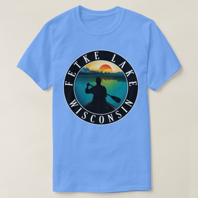 Camiseta Fetke Lake Wisconsin Canoeing (Diseño del anverso)