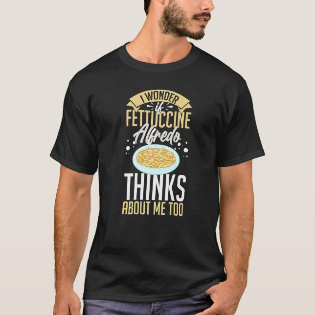 Camiseta Fettuccine Alfredo Salsa de pollo Recetas Vegan Pa (Anverso)