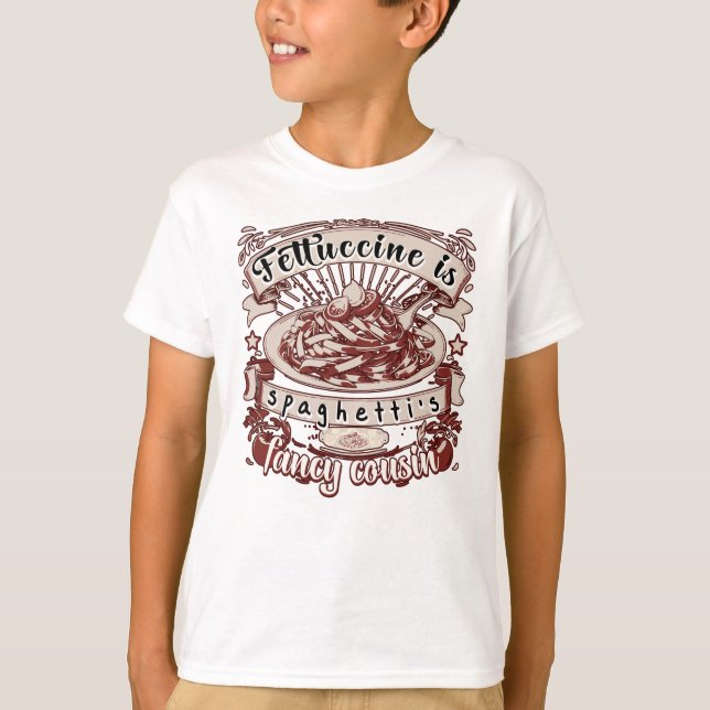 Camiseta Fettuccine es el primo astuto de Spaghetti (Anverso)
