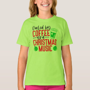 Camiseta Feulado por el café y los Navidades Música