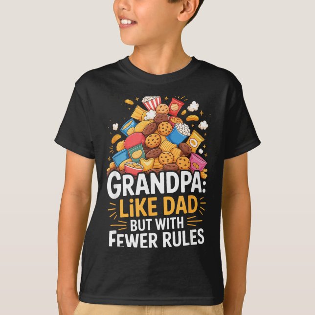 Camiseta Fewer Rules Funny Grandpa  (Anverso)