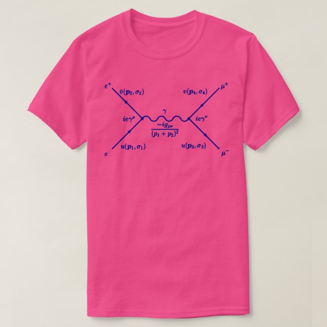 Camiseta Feynman diagram electron positron pair annihilatio (Diseño del anverso)
