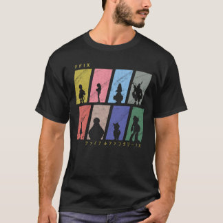 Camiseta FFIX Character Silhouettes family