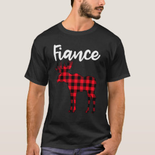 Camiseta Fiance Moose Buffalo Red Plaid Navidades Pajama Fa