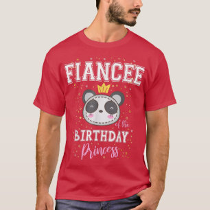 Camiseta Fiancee of The Birthday Princess Cute Panda Bear B