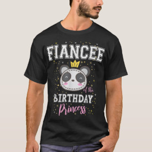 Camiseta Fiancee of The Birthday Princess Cute Panda Bear B