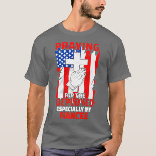Camiseta Fianza desplegada Bandera Americana Oración Cristi