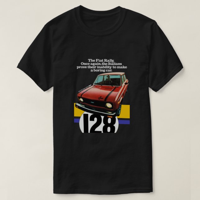 Camiseta FIAT 128 RALLY Classic (Diseño del anverso)