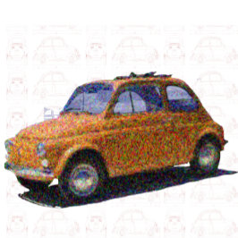 Camiseta Fiat 500 clásico en azul