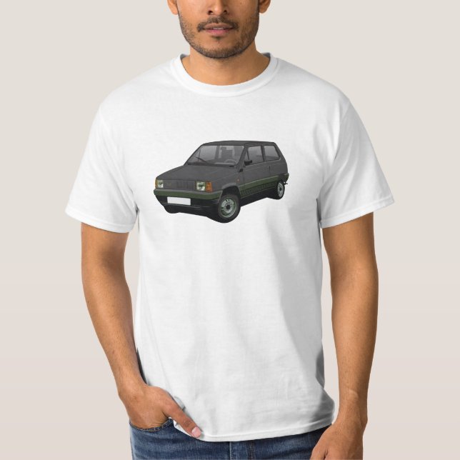 Camiseta Fiat Panda 45 Mk1 (Tipo 141) Negro (Anverso)