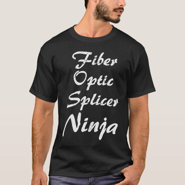 Camiseta Fiber Optic Splicer  Occupation Work (Anverso)