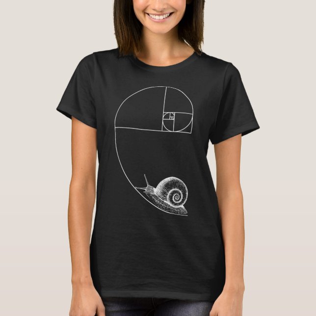 Camiseta Fibonacci Con Goma De Maestra Matemática De Snail (Anverso)