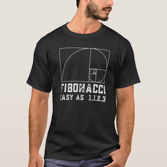 Camiseta Fibonacci Day Easy As 1123   for Math Teacher Calc (Anverso)