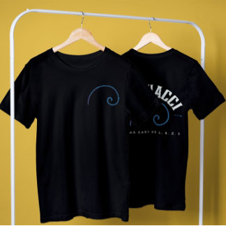 Camiseta Fibonacci de la parte delantera y trasera de las m