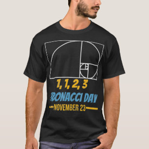 Camiseta Fibonacci Día 1 1 2 3 Divertido profesor de matem