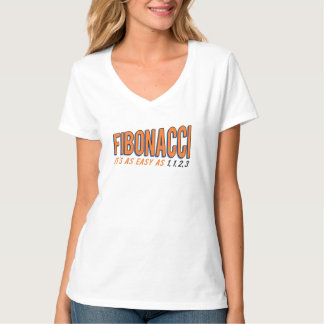Camiseta Fibonacci es tan fácil como 1, 1, 2, 3
