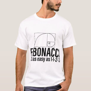 Camiseta Fibonacci It_S Tan Fácil Como 1-1-2-3 - Tema De Ma