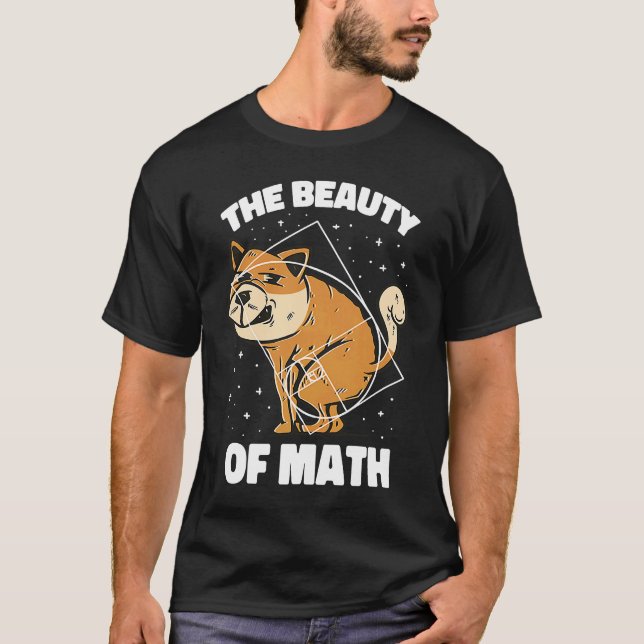 Camiseta Fibonacci Razón de oro Perro para matemáticas (Anverso)
