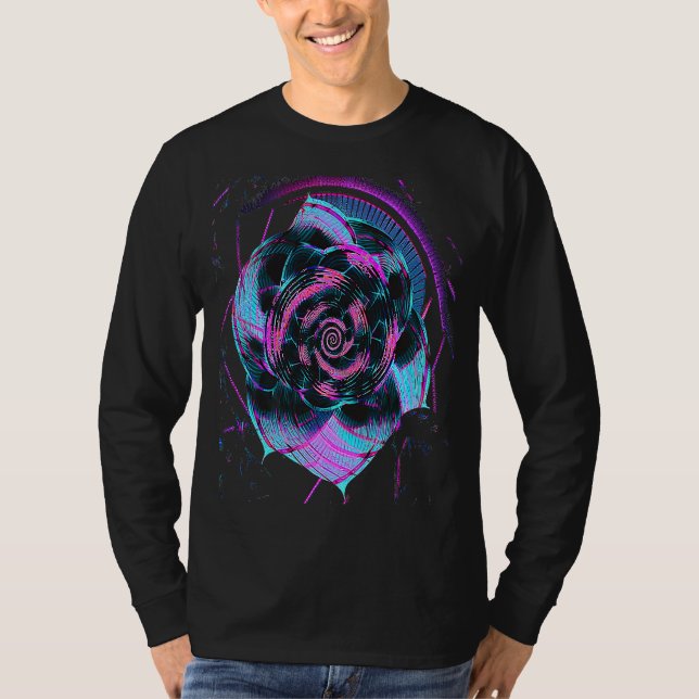 Camiseta Fibonacci Sequence Flower Vaporwave Aesthetics (Anverso)