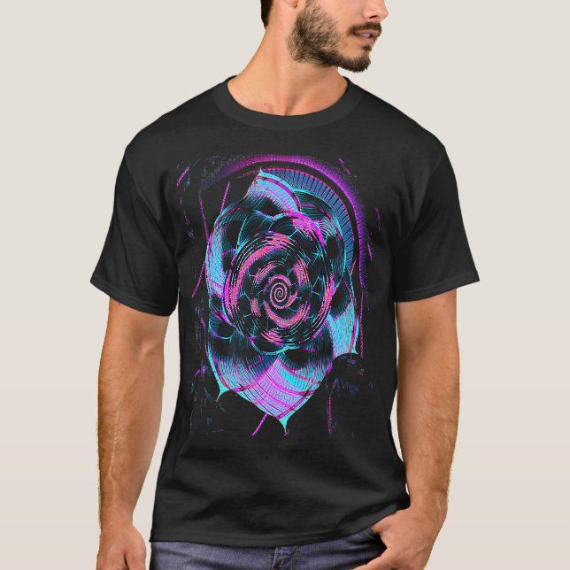 Camiseta Fibonacci Sequence Flower Vaporwave Aesthetics (Anverso)