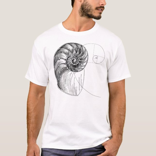 Camiseta fibonacci spiral (Anverso)