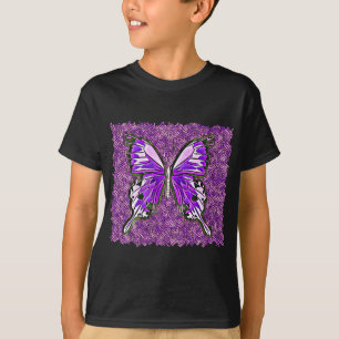 Camiseta Fibro Lupus Stainass Butterfly Art Spoonie