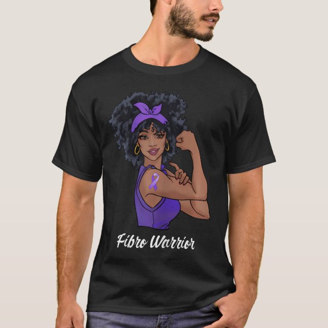 Camiseta Fibro Warrior Support Fibromyalgia Awareness (Anverso)