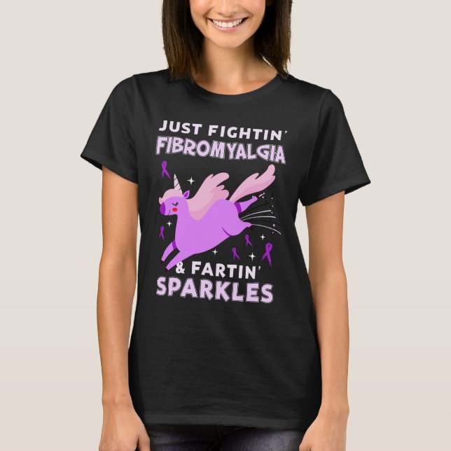 Camiseta Fibromialgia apéndices de cáncer de unicornio (Anverso)