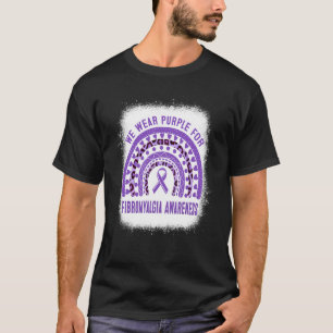 Camiseta Fibromialgia Conciencia Cinta púrpura Arcoiris