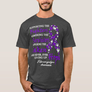Camiseta Fibromialgia Conciencia En Apoyo De Los Combatient