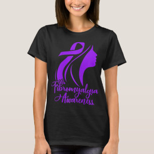 Camiseta Fibromialgia Conciencia Fibro Guerrero Púrpura Cin