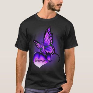 Camiseta Fibromialgia Conciencia Guerrero Cinta Púrpura