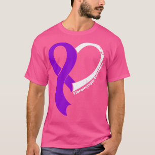 Camiseta Fibromialgia Conciencia Hopla Amor Corazón Cinta H