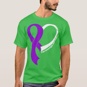Camiseta Fibromialgia Conciencia Hopla Amor Corazón Cinta H