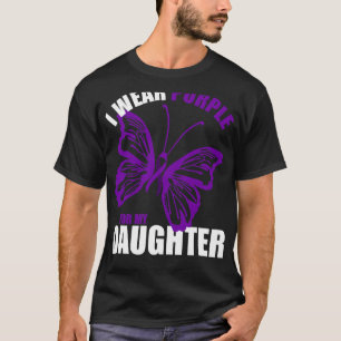 Camiseta Fibromialgia Conciencia Mariposa Cinta Púrpura