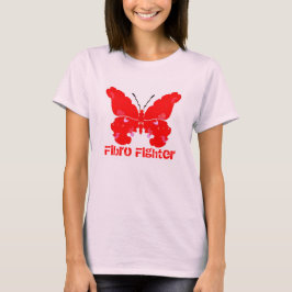 Camiseta Fibromialgia Fibro mariposa rosa T