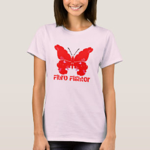 Camiseta Fibromialgia Fibro mariposa rosa T