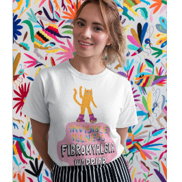 Camiseta Fibromialgia guerrera fibro enfermedad dolor invis