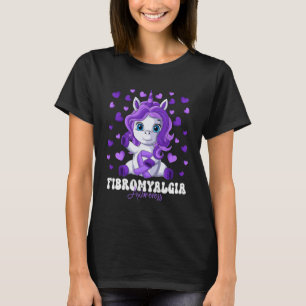 Camiseta Fibromialgia Mes de Conciencia Cinta púrpura Unico
