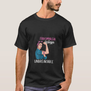 Camiseta Fibromialgia Mujer Guerrera de Conciencia Inquebra