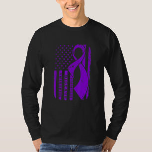 Camiseta Fibromialgia Sensibilización Bandera Estadounidens