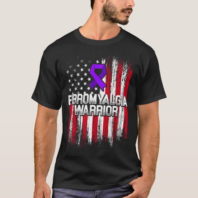 Camiseta Fibromialgia Sobreviviente de conciencia Guerrero  (Anverso)