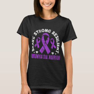 Camiseta Fibromialgia valiente fuerte y resistente Fibro Aw