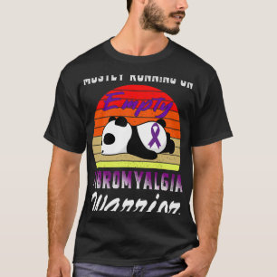 Camiseta Fibromialgia Warrior Purple Ribbon Diversión Panda
