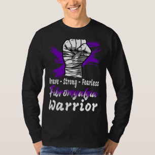 Camiseta Fibromialgia Warrior Purple Ribbon Soporte