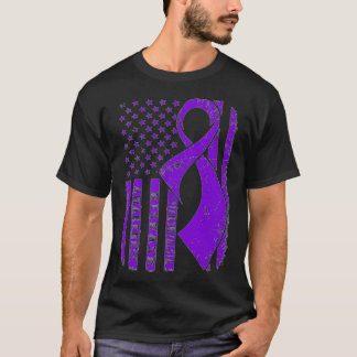 Camiseta Fibromyalgia Awareness American Flag Nobody Fight