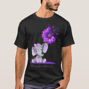 Camiseta FIBROMYALGIA SENSIBILIZACIÓN Cute Elephant Sunflow